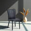 Modern Dining Chairs, Black  Pu Leather With Metal Legs, 17.7 X 17.3 X 35 Inches-1241105867
