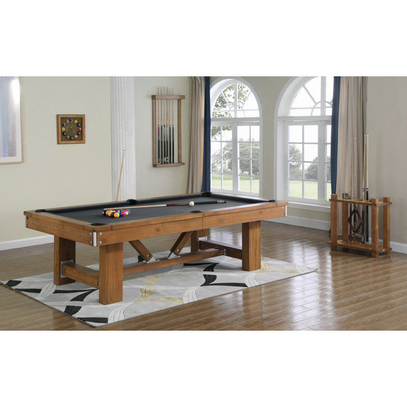 Playcraft Willow Bend 7' Slate Pool Table With Dining Top & Benches/Professional Installation Included, 7 ft, Charcoal