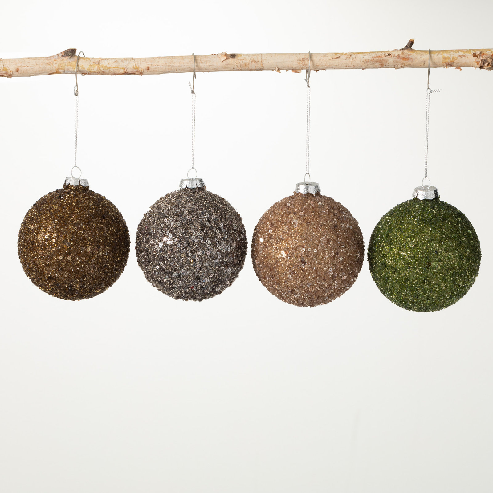 Aledo Encrusted Solid Ball Ornament