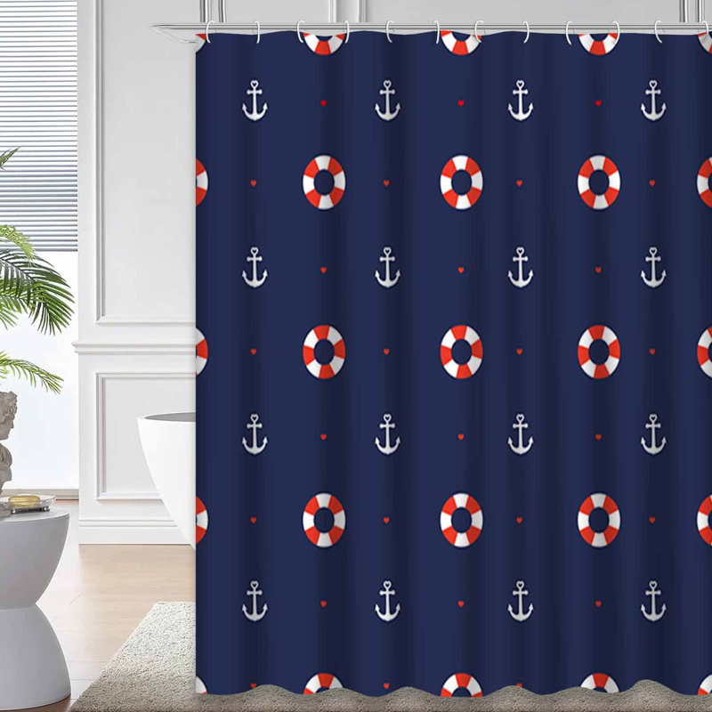 Rideau de douche Anchor Lifebuoy, L 72 po x l 84 po
