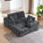 Chenille L-Shape Luxury Sectional Oversized Sofa,Mnimalist Design,Comfy Sleeper Couch for Living Room,Apartment&Reception Spaces,No Assembly Required-2017140209-2017140203