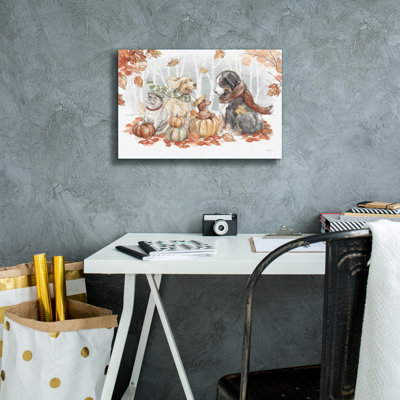 «Autumn Dogs 1» par Mary Urban, art mural sur toile