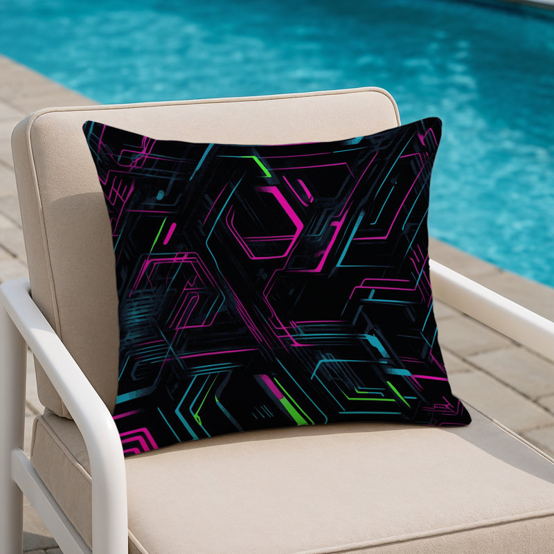 Spectrum Beats Indoor And Outdoor Throw Pillow, Square 16"