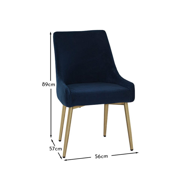 45cm H Metal Accent, Gold, Blue