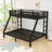 Metal Twin XL Over Queen Bunk Bed With Ladder And Slats