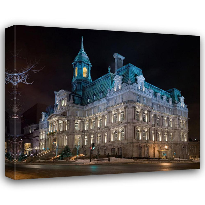 Hôtel de ville de Montréal, Canada, H 28 po x l 33 po