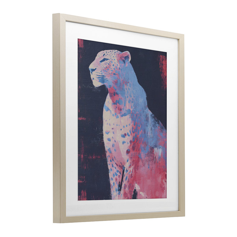 Prédateur léopard prédateur, impression sous verre, conception de Svetlana Aleynikova, H 21 po x l 17 po