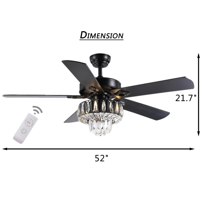 52'' Ceiling Fan with Light Kit