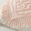 100% coton chenille couvre-lit à médaillon à franges rosé double / grand