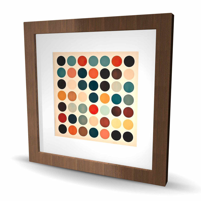 Cercle armée - Reproduction matte encadrée de formes rouges pour la décoration intérieure