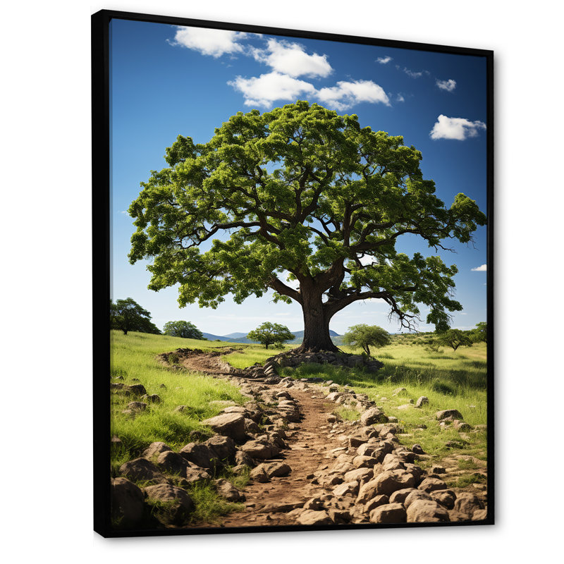 Impression sur toile florale et botanique, H 20 po x l 12 po x P 1 po, Cadre flottant noir