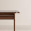 Banc en bois massif minimaliste avec coussin en lin amovible Addisin-1801540505