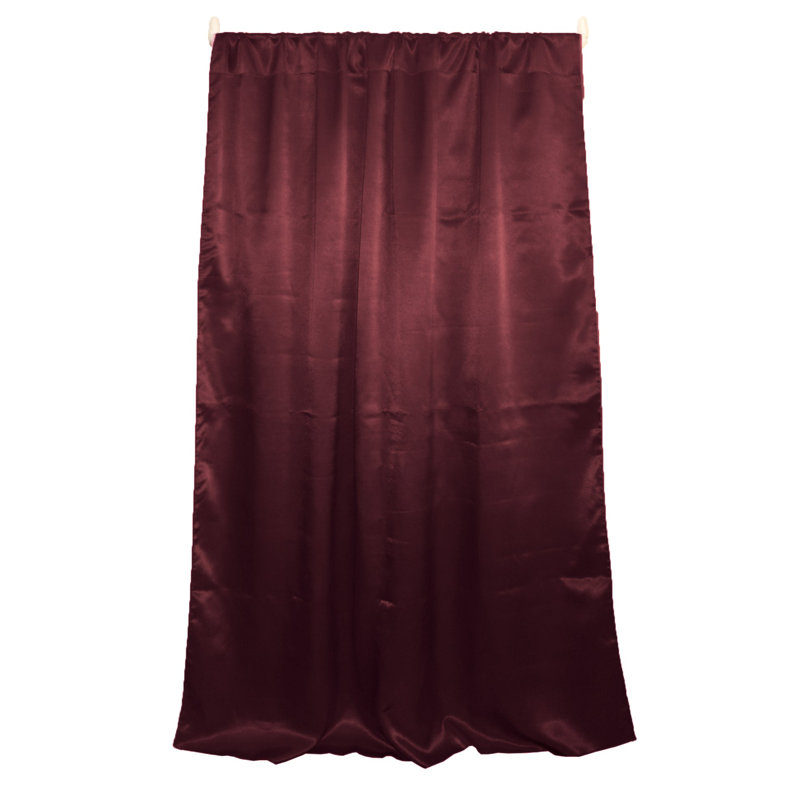 Panneau de rideau semi-transparent en polyester Dafni, Bourgogne, L 58 po x L 120 po