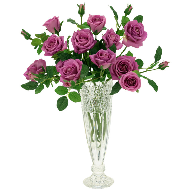 Luscious Garden Rose Natural Touch, Box Of 6 - 31 Inches, Lavender