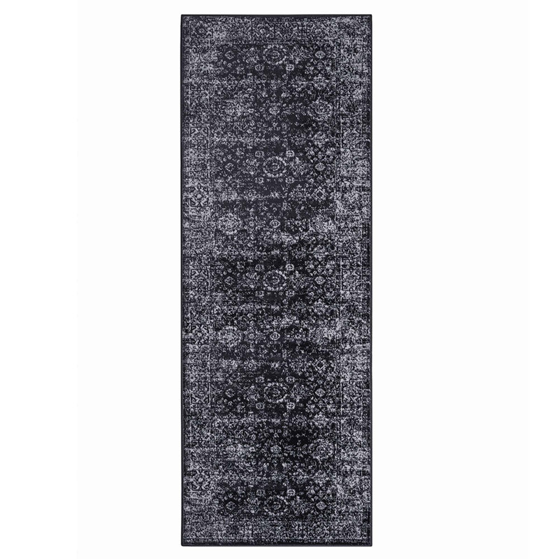 Tapis persan tissé délavé rétro, Tapis de couloir 2 pi 7 po x 7 pi 4 po