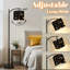 Arc Floor Lamp with Adjustable Lampshade Golden Black Botanical Mushroom Delicate Lines Standing Lamp 3 Color Temperatures Dimmable Tall Pole Lamp with Foot Switch for Bedroom