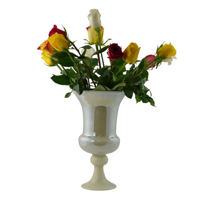 Vase en verre irisé 13,5 po