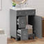 24" Bathroom Vanity Cabinet With Ceramic Sink, 2 Drawers, 1 Soft-Close Door-1238343380