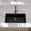 Évier de cuisine encastré à quartz 33 po x l 19 po avec comptoir en granite noir mat et accessoires-122909995-123017236