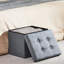 Banc avec repose-pieds pliable Latitude Run® pour repose-pieds avec rangement: repose-pieds compact avec rangement-723779209
