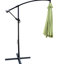 Parasol d'extérieur 10 pi avec protection solaire imperméable, 8 nervures robustes, manivelle et traverse pour la terrasse de jardin. Baleines imperméables. Facilité d'utilisation. Auvent. Rouille - poteau en acier. Énergie-2145273008