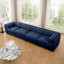 Confortable 4 places en chenille bleue avec options de rangement fonctionnelles et 4 matériaux intelligents-197941147