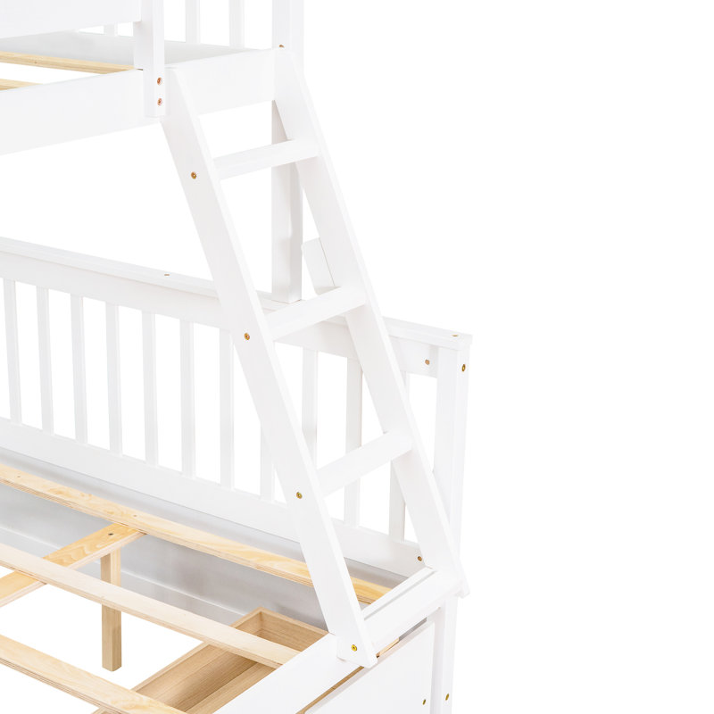 Lit superposé blanc avec rangement blanc - idéal pour une utilisation quotidienne et un ajout fonctionnel esthétique à votre maison