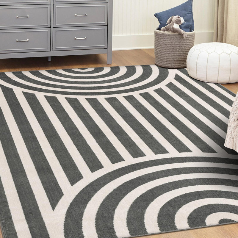 Unique Loom Lines Whimsy Kids Rug, Rectangle 4'1" x 6'1"