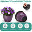 Pots de fleurs ronds artisanaux de 15 pouces avec trous de drainage pour une utilisation intérieure et extérieure (ensemble de 2)-214080820