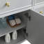 Ensemble de meuble-lavabo autoportant 48 po entièrement assemblé en bois massif avec plateau en marbre d'ingénierie entièrement assemblé