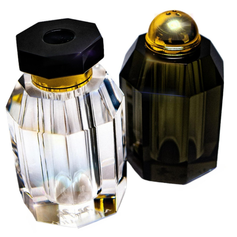 Ensemble salière et poivre Ambrosia Crystal, Transparent / noir