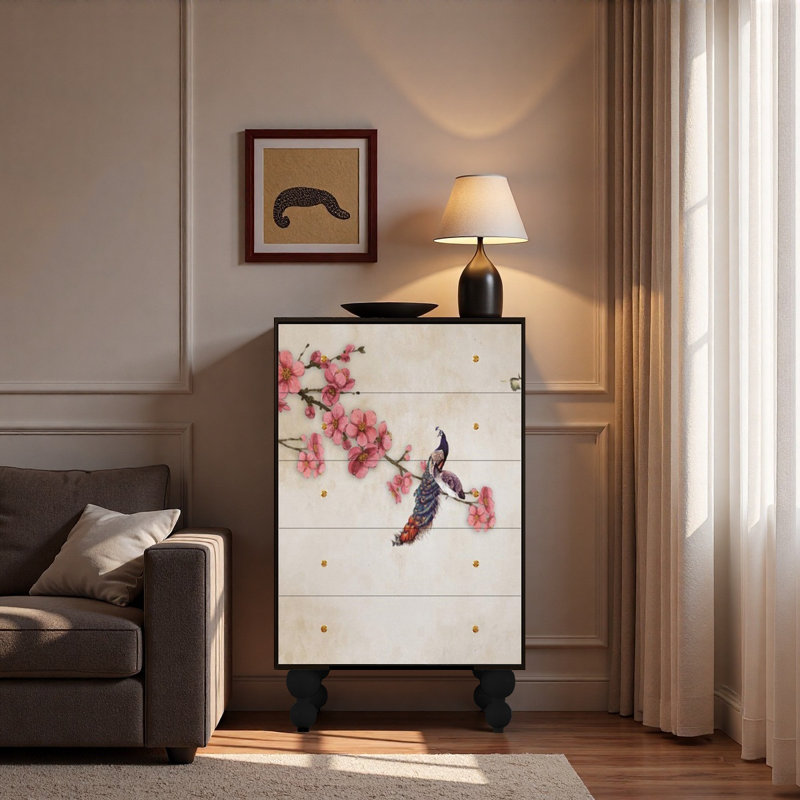 Armoire de rangement rétro dans le salon
