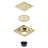 Kingston Brass Watercourse 4-Inch Square Grid Shower Drain with Hair Catcher-50266431