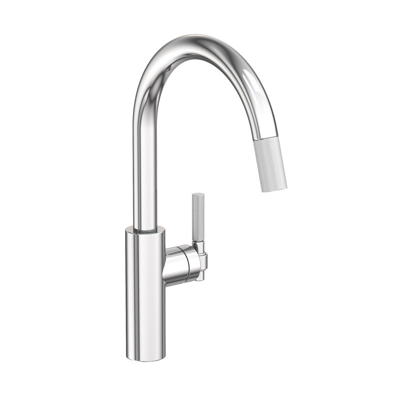 Muncy Single Handle Pull Down Kitchen Faucet, Polished Chrome