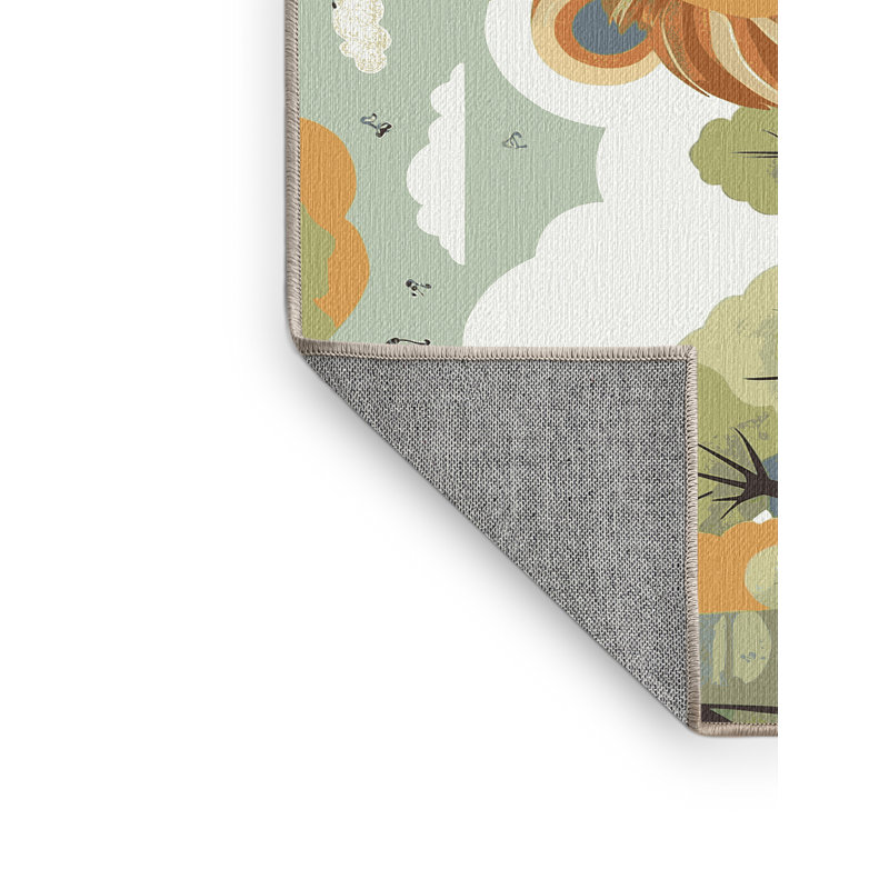 Tapis pour enfants 6 animaux Ginza, Rectangulaire 2 pi x 3 pi