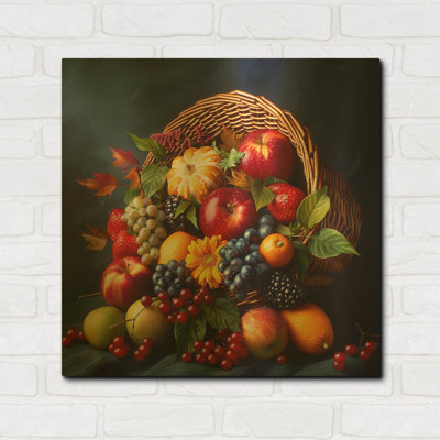 'Cornucopia' By r3darch0n Gold Metal Wall Art, 24" x 24"
