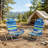 Set Of 2 Portable Backpack Folding Beach Recliners, 5-Position Adjustable Backrest & Soft Padded Headrest, Suitable For Beach, Camping-1022405841