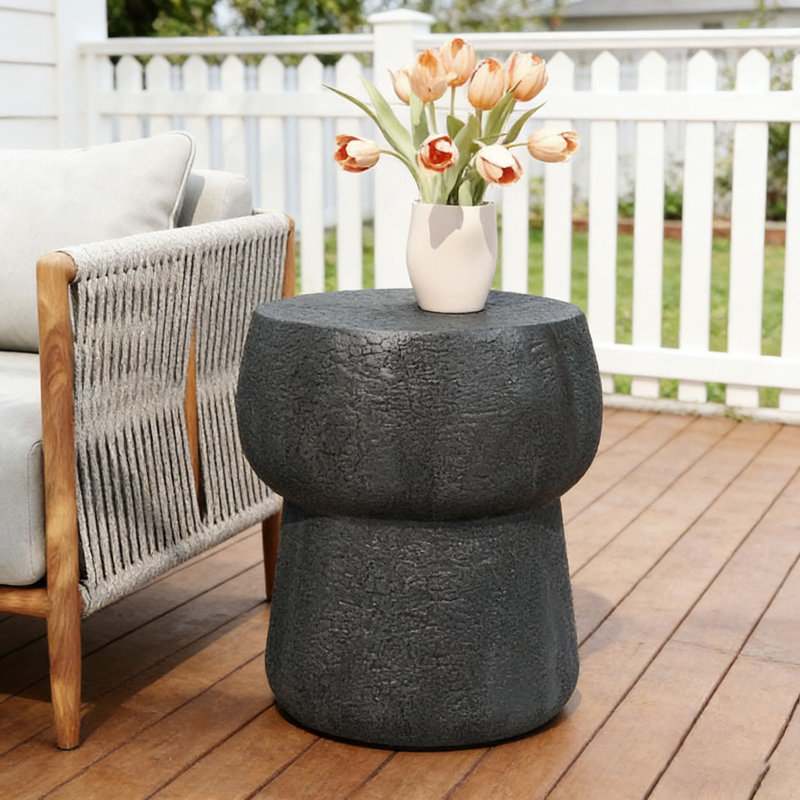 Outdoor Side Concrete Table for Patio Indoor Outdoor