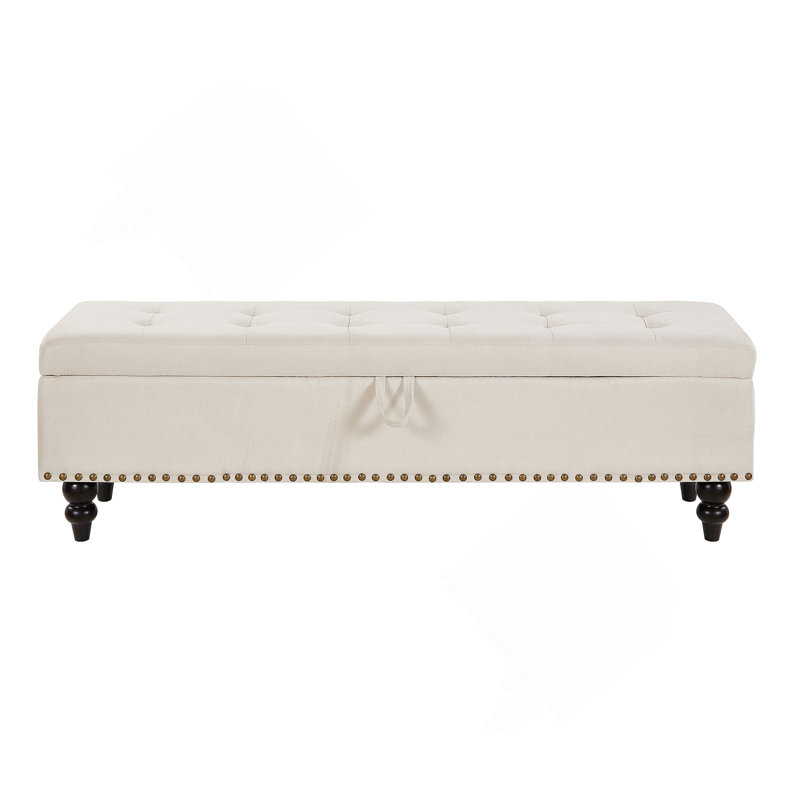 Bed Bench with Storage, Beige