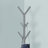 Modern Grey Metal Hall Tree With 8 Hooks, Free Standing For Entryway And Bedroom Storage, Contemporary Design-1973214480