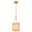 Rubbico 1-Light Brushed Gold Mini Pendant