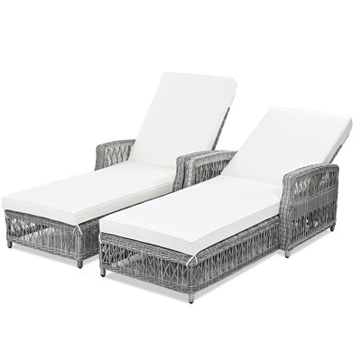 2 Pieces Long Reclining Chaise