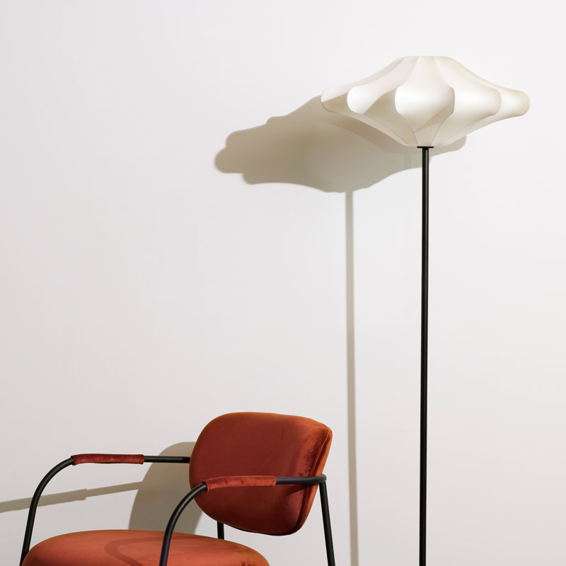 Atlas 64.5 in. Modern LED Energy Efficient Floor Lamp with Unique Resin Round Shade