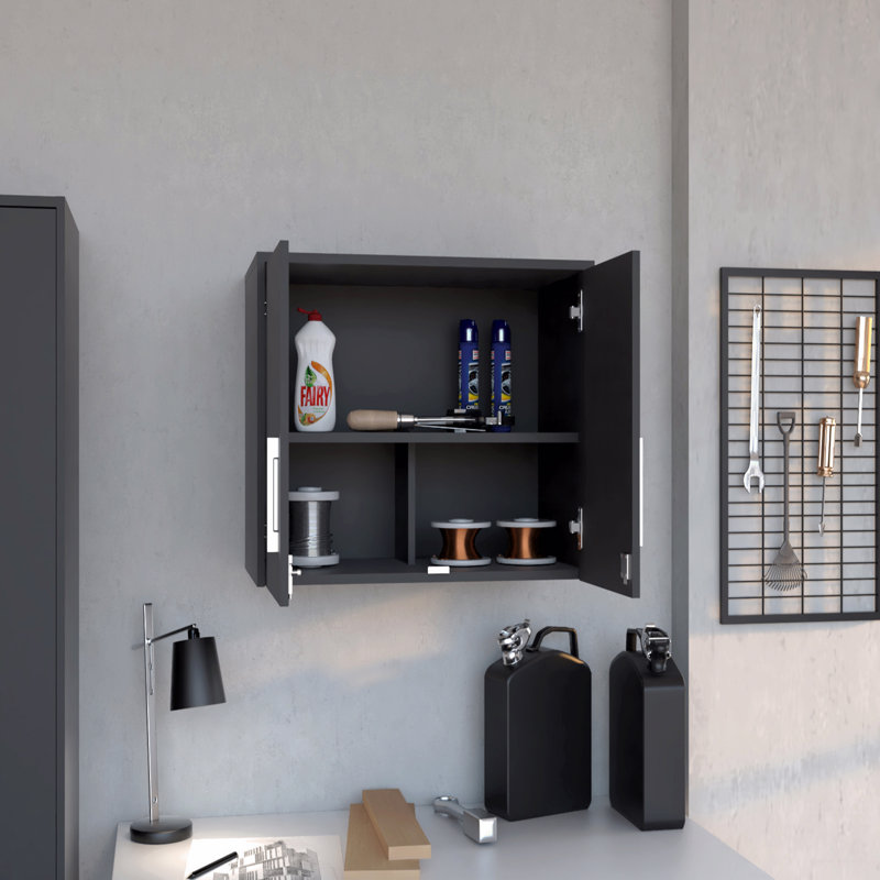 Storage Cabinet - Wall Cabinet, Three Interior Shelves, Double Door