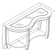 Aalaysia 51'' Glass Top Console Table