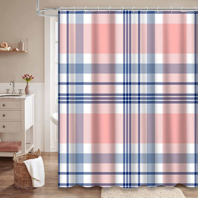 Rideau de douche Tartan, L 72 po x l 72 po