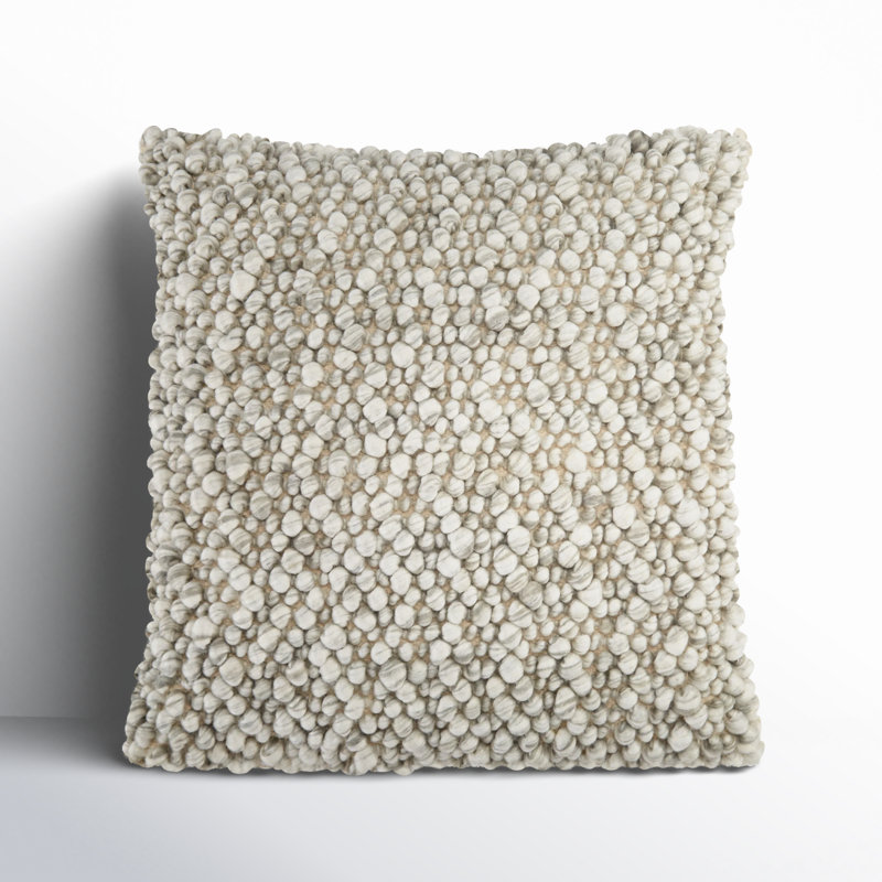 Housse et insert de coussin décoratif Upson, Gris clair, Duvet