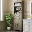Armoire de rangement autoportante en bois 72 po avec 3 tablettes réglables et 2 tiroirs-286759021