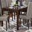 Contemporary Dining Table Wooden Separate Extension Leaf