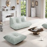 Lazy Sofa, Upholstered Armless Sofa, Fireside Bean Bag Chair Lounger,  Floor Sofa Modern Comfy Bean Bag Sofa Couch in Multiple Colors for Living Room Bedroom Apartment